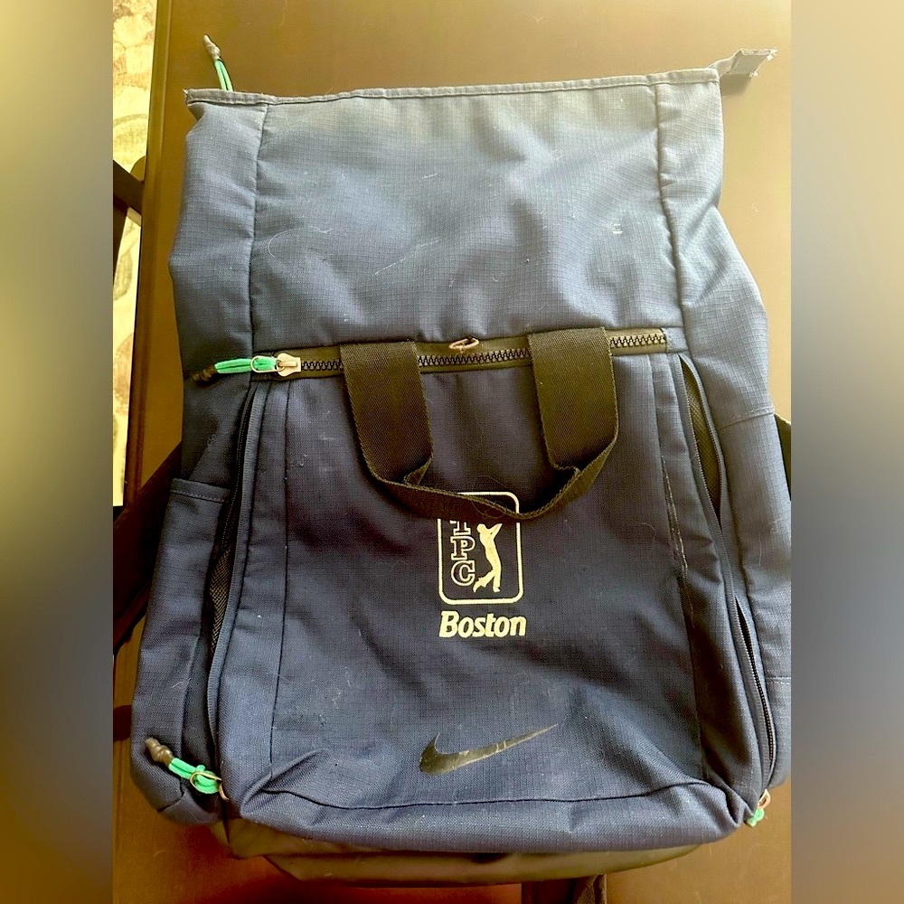 Large Nike TPC Boston Backpack with computer storage.